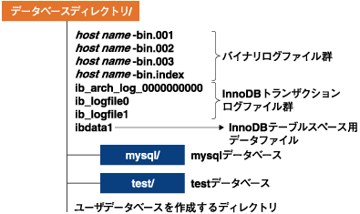 MySQLのデータベースディレクトリ