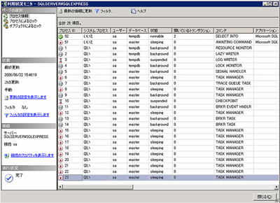SQL Server 2005の利用状況モニタ