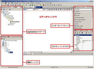 JDeveloper 10gの画面