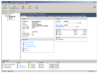 VirtualCenterの画面
