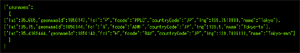 GeonamesのJSONデータ
