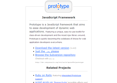 Prototypeライブラリの配布サイト