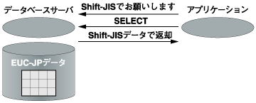 キャラクターセットの変換