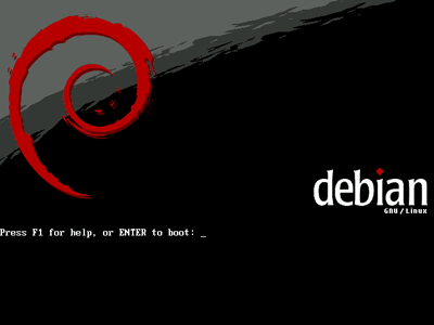 Debianの起動画面