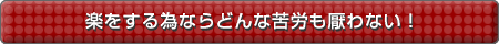 楽をする為ならどんな苦労も厭わない!