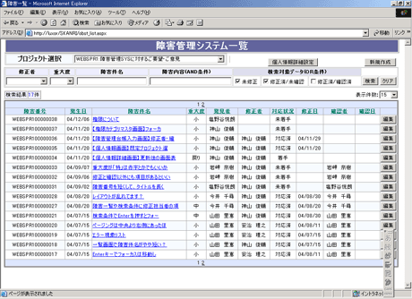 障害管理システム