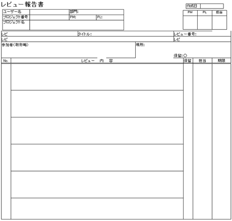 レビュー報告書