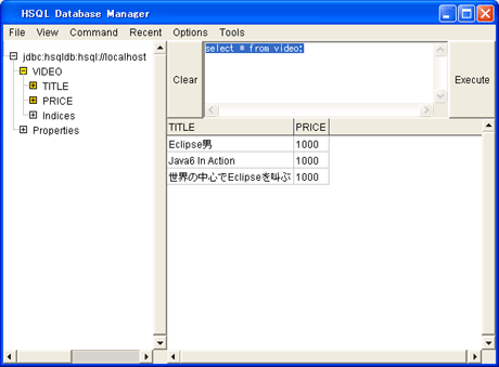INSERTしたデータの確認